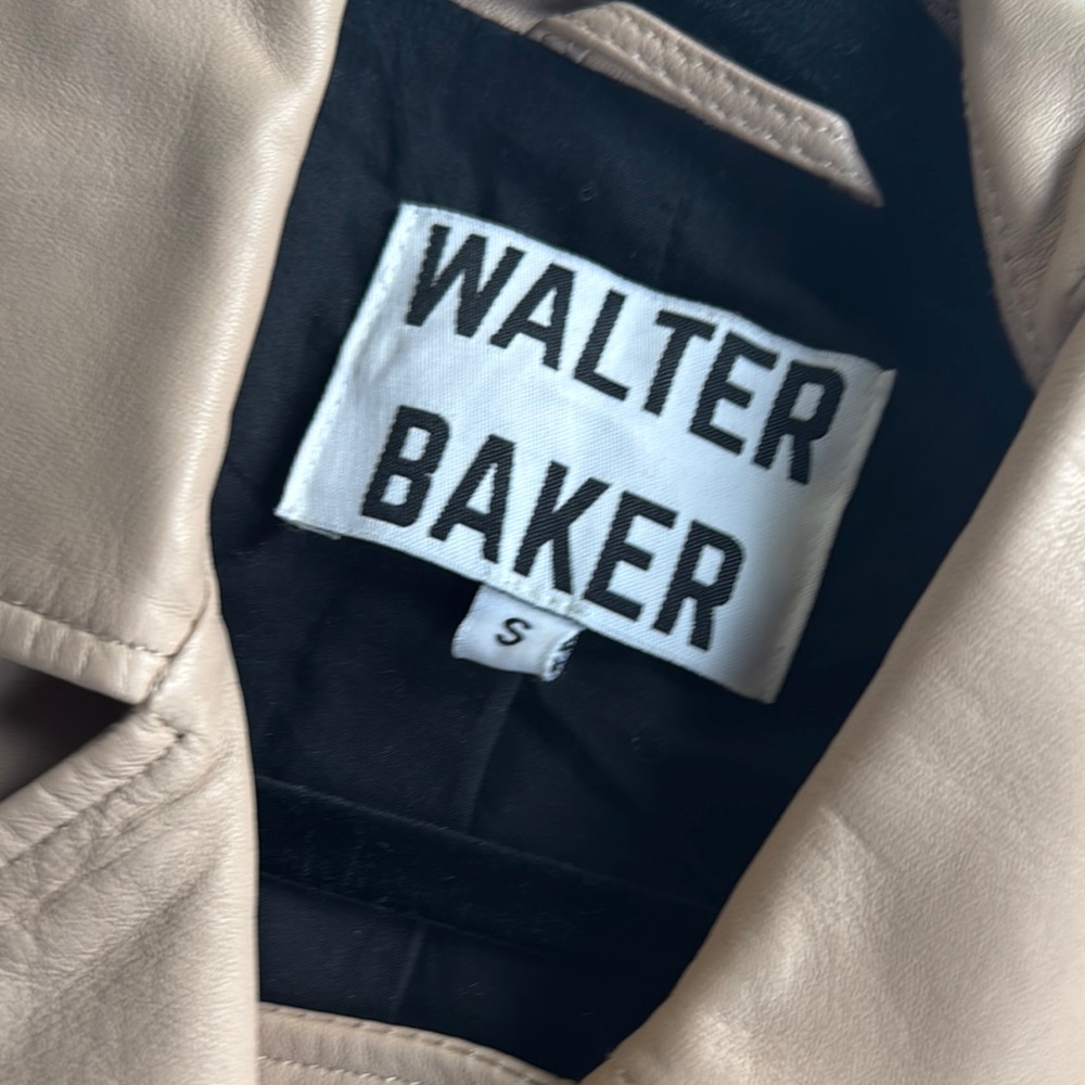 Walter Baker Tan Leather Moto Jacket - Picture 2 of 4